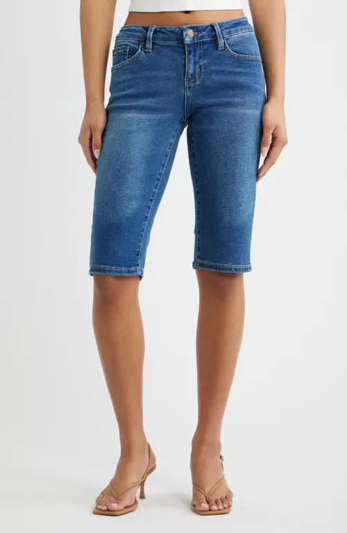 YMI Essential Low Rise Denim Capri Jeans in Dark Blue at Nordstrom, Size 1 | Nordstrom
