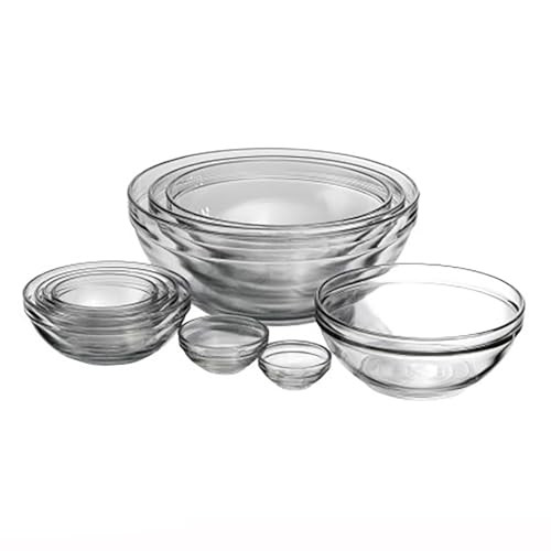 Anchor Hocking 10 Piece Mixing Bowl Set, Nesting Serving Bowls & Mixing Bowls (1 oz, 2 oz, 4 oz, 6 oz, 10 oz, 16 oz, 1 Qt, 1.5 Qt, 2.5 Qt, 3.5 Qt) | Amazon (US)