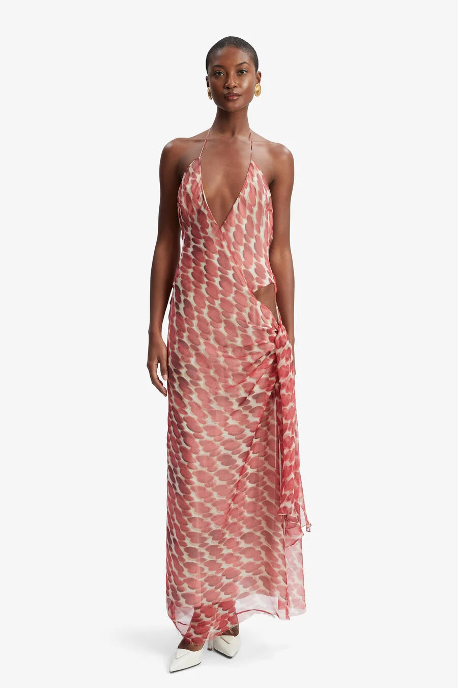 cyrel printed maxi dress in red spot | Bardot (US)