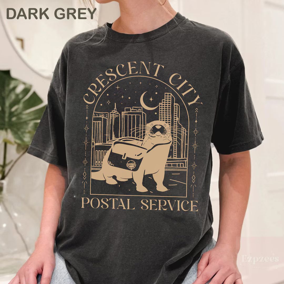 Crescent City Postal Service Shirt Otter Design Tee, Inspired by Sjm's House of Earth and Blood, ... | Etsy (US)