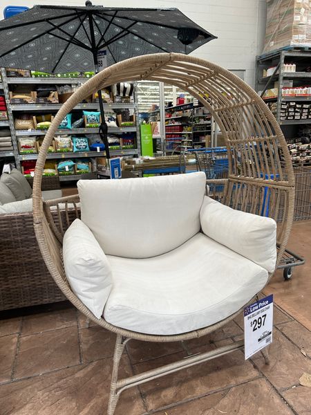 This Walmart outdoor egg chair is even cuter in person! Such a great size too and the prettiest color 🤎

#LTKhome #LTKSeasonal