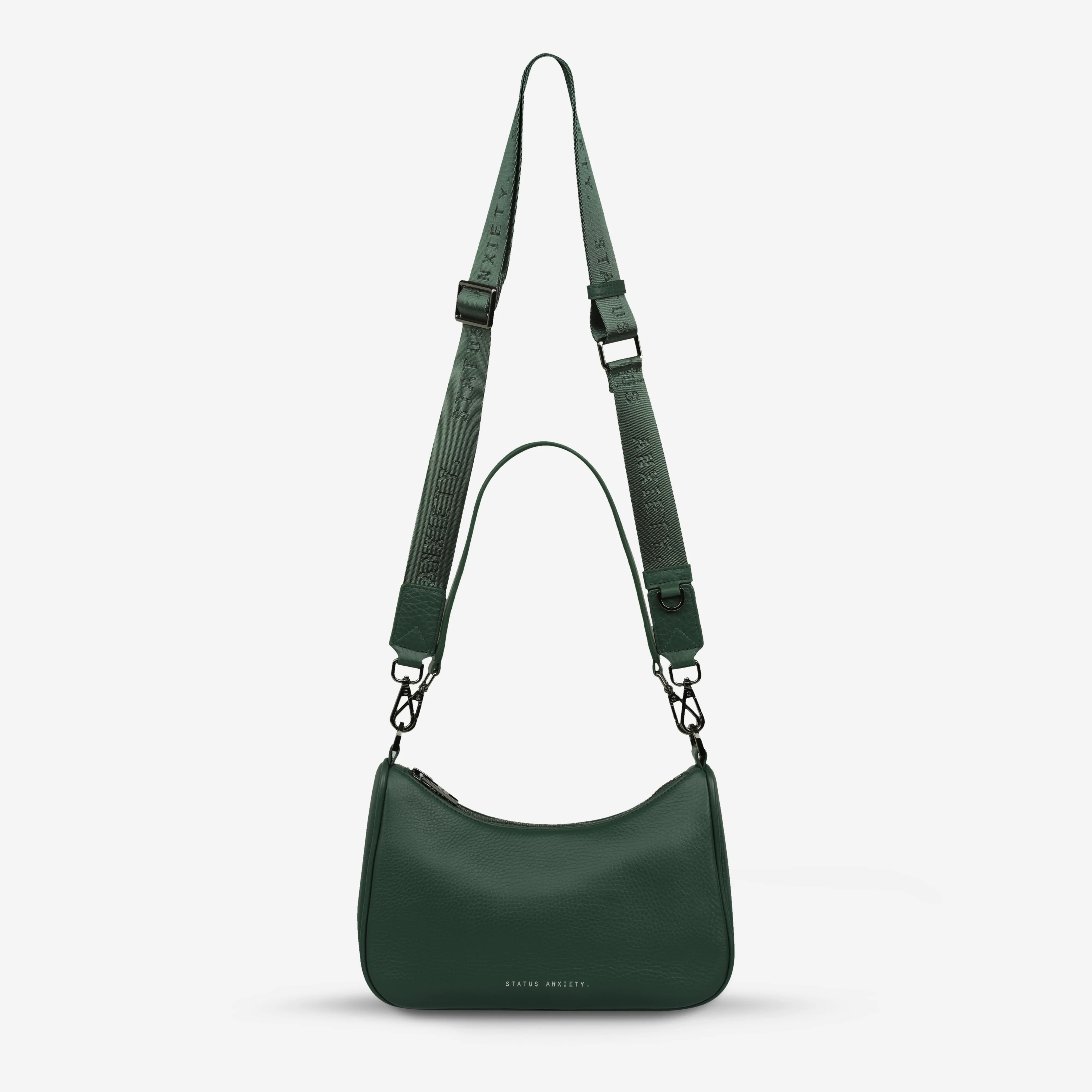 Look Both Ways Women's Green Leather Bag | Status Anxiety® | Status Anxiety 