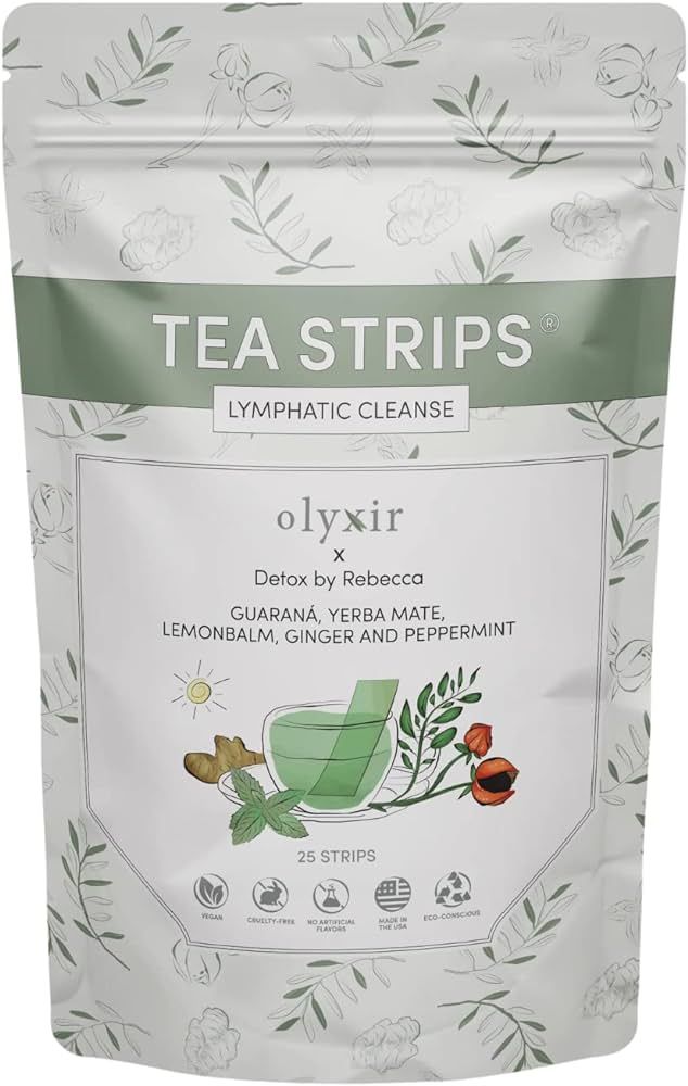 Olyxir x Detox By Rebecca Tea Strips - Guarana, Yerba Mate, Lemonbalm, Ginger & Peppermint Flavor... | Amazon (US)