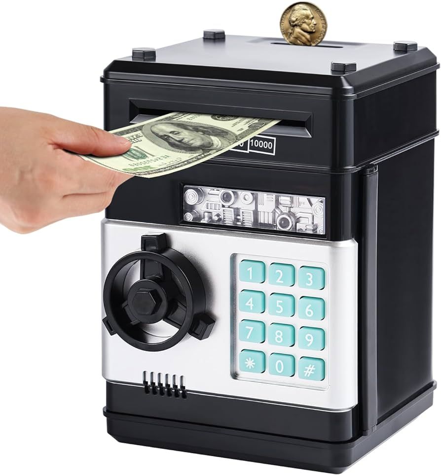 Piggy Bank Cash Coin ATM Bank Electronic Coin Bank for Teens Girls Toy Ages 3-12 Children with Pa... | Amazon (US)