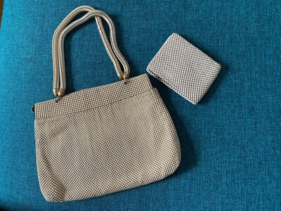 Vintage Whiting & Davis Ivory Color Enamel Art Deco Mesh Purse w/wallet - 1950's  | eBay | eBay US