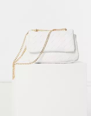 ASOS DESIGN white weave crossbody bag | ASOS (Global)