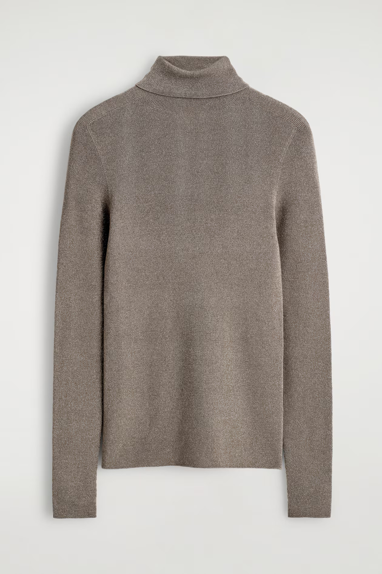 SPARKLY SEAMLESS WOOL TOP - TAUPE | COS GB | COS UK