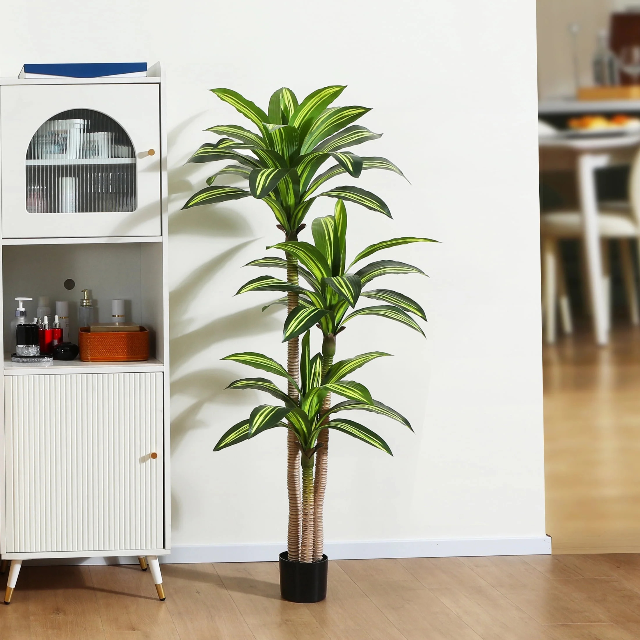 Artificial Plants, 5ft Dracaena Tree Faux Plants Indoor Outdoor Decor Fake Tree in Pot Silk Plant... | Walmart (US)