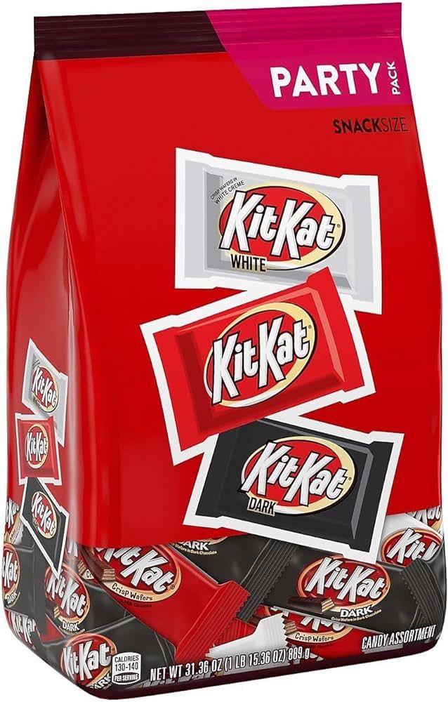 KIT KAT Assorted Flavored Wafer Snack Size, Candy Party Pack, 31.36 oz | Amazon (US)