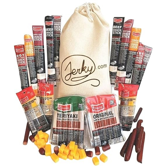 Jerky.com 26pc Meat Sticks Variety Pack - Fathers Day Gift for Dad - Beef Jerky Gifts for Men - L... | Amazon (US)