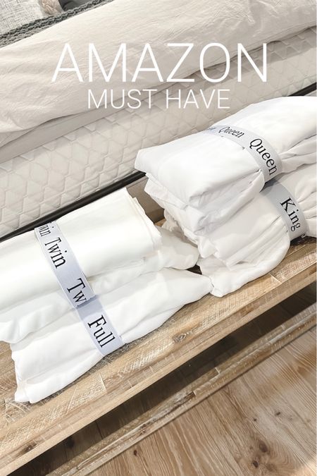 Bed sheet organizers ..king, queen, full, twin…I found the most luxurious sheet sets and decided to buy them for every bed…and then couldn’t tell what went where…these solved that problem
Favorite Amazon home find 
Linking my sheets and bedding 
#ltkseasonal
Follow my shop @liveloveblank 

#LTKover40 #LTKhome #LTKstyletip