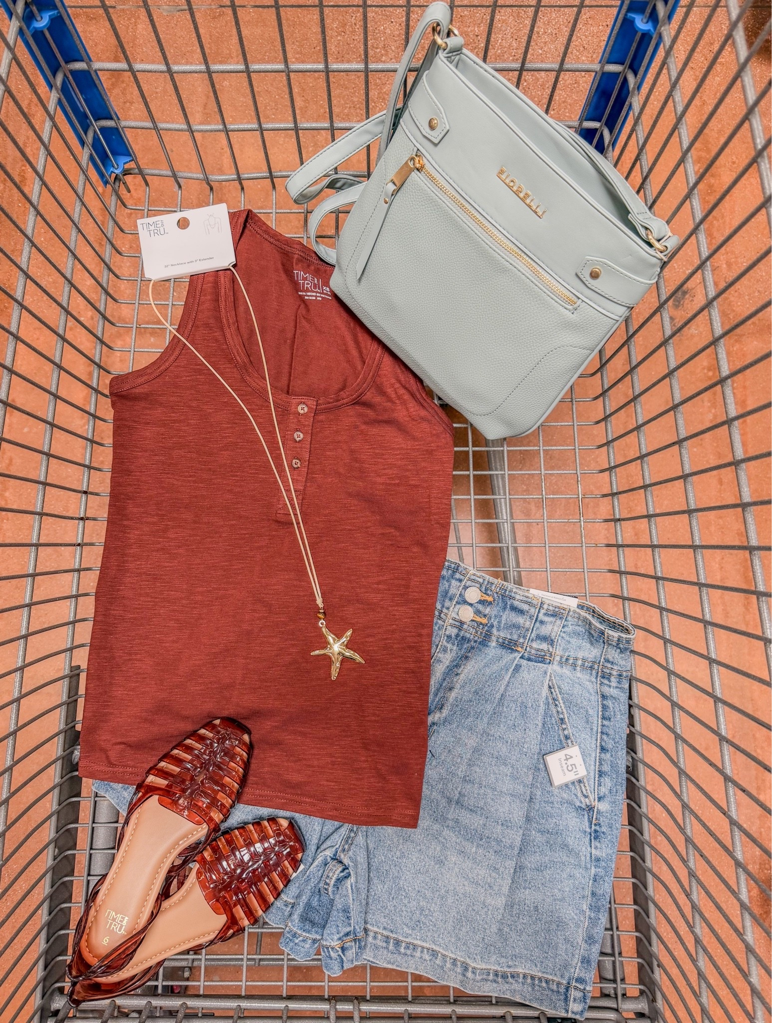 Rust tones, light wash denim, and a coastal-inspired starfish necklace 🤎✨ This is the kind of outfit that looks effortlessly put together for summer vacations, weekend markets, or dinner by the water.

#LTKgrwm #LTKSeasonal #LTKootd