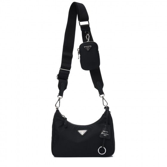 PRADA Nylon Re-Edition 2005 Shoulder Bag Black | Fashionphile