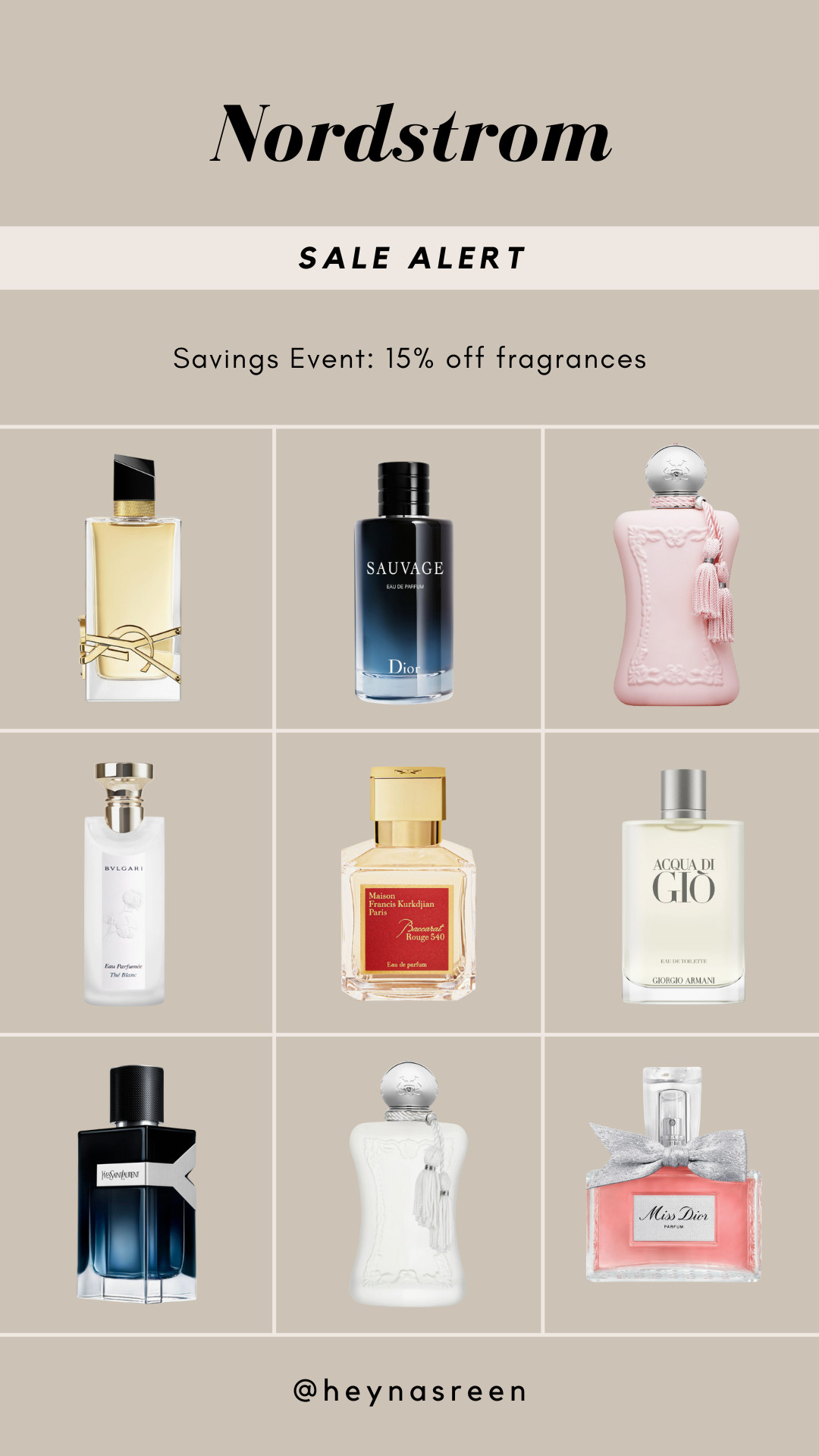 Nordstrom has 15% off fragrances right now, so it’s the perfect time to grab your favorite scent or pick up a gift for someone special! 

 

#LTKSaleAlert #LTKBeauty