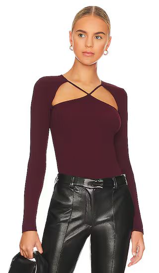 Maude Bodysuit in Dark Wine | Revolve Clothing (Global)