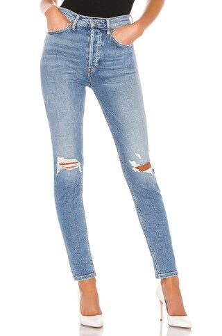 RE/DONE Ultra High Rise Jean in Fade Away from Revolve.com | Revolve Clothing (Global)