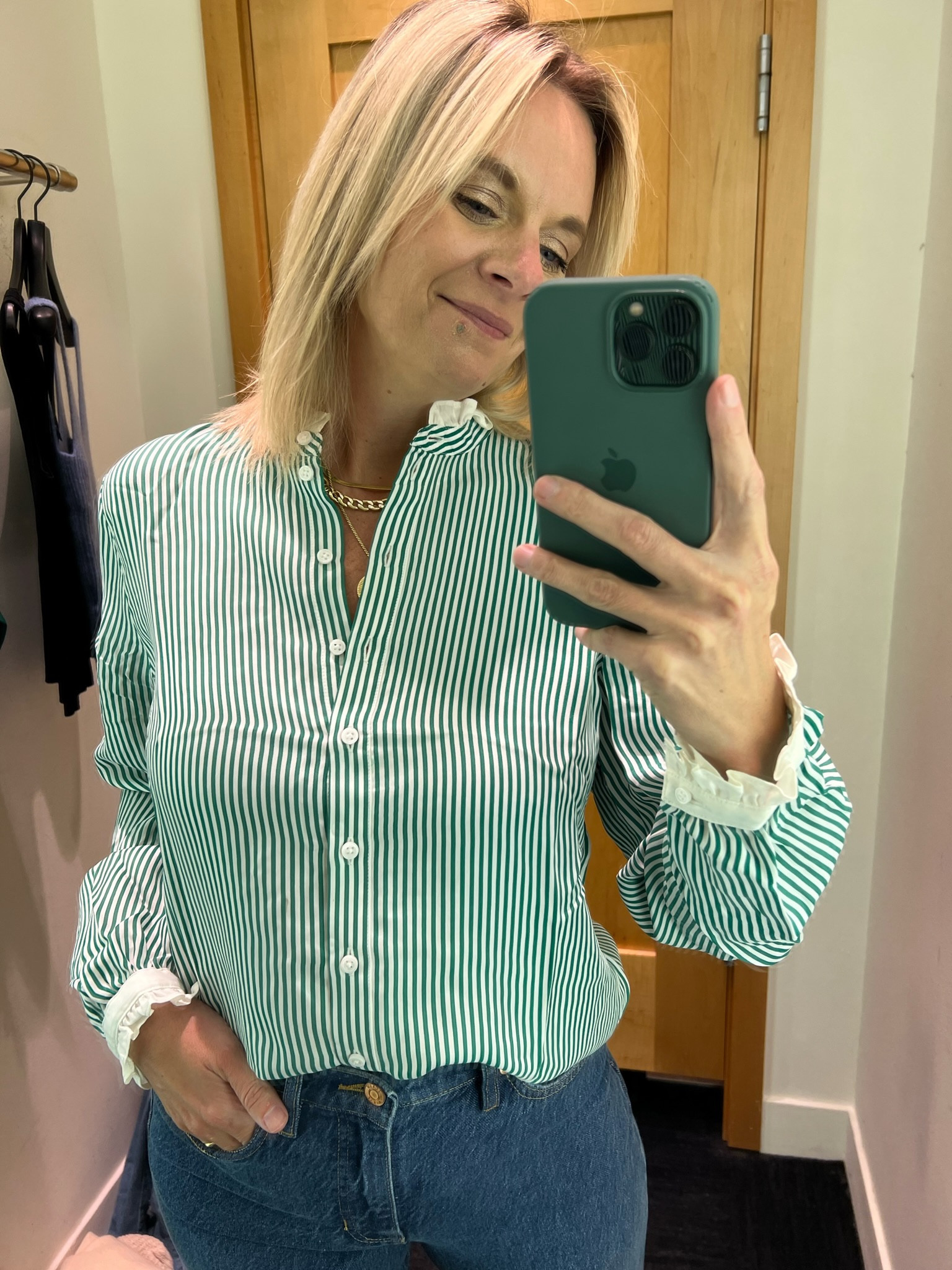 J. Crew Black Friday Sale still going on this weekend and this fun striped shirt + jeans look that Katie loves is on sale! 50% off + an extra 10% off entire purchase! 

#LTKSeasonal #LTKCyberweek #LTKsalealert
