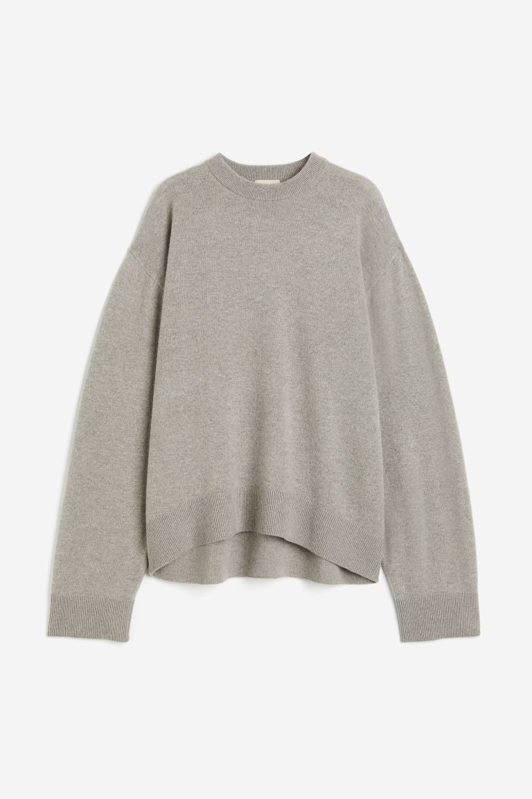 Oversized Cashmere Sweater - Taupe - Ladies | H&M US | H&M (US + CA)