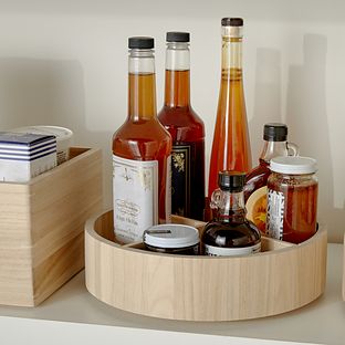 The Home Edit by iDesign Sand Divided Lazy Susan | The Container Store