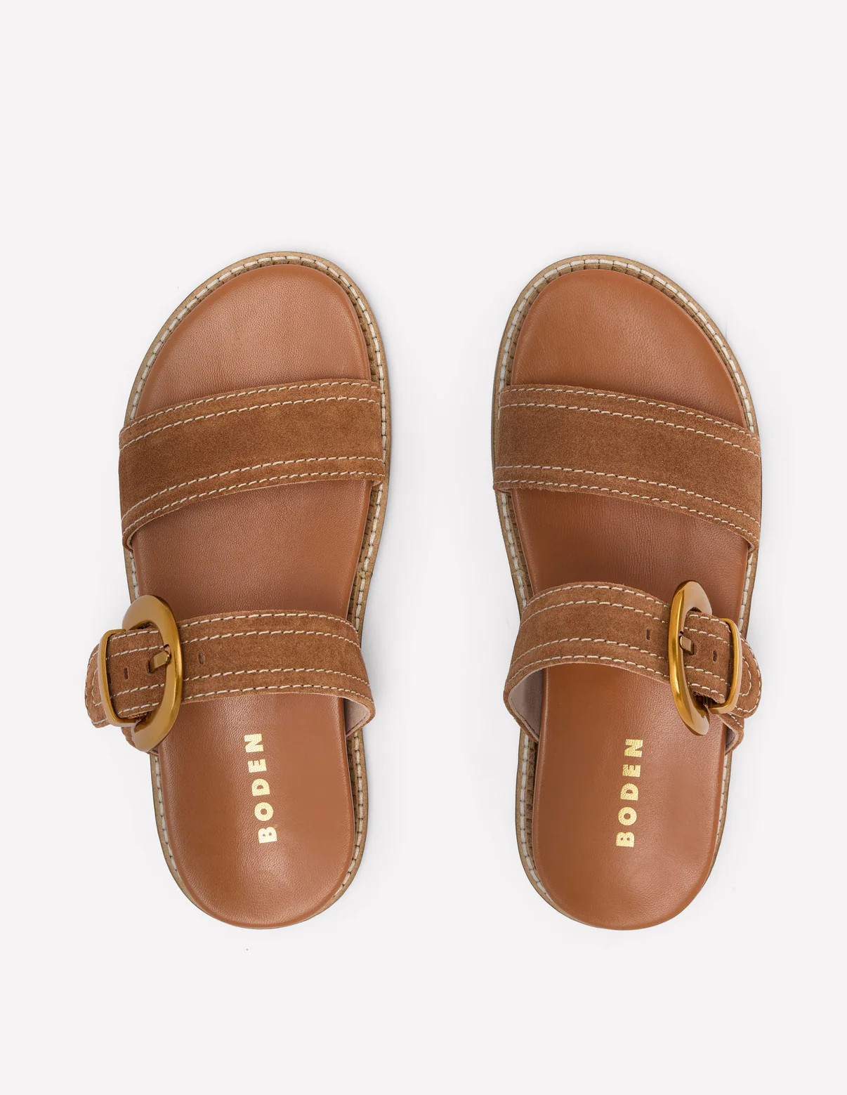 Caryl Sandalen mit Doppelriemen-Hellbraun | Boden DE