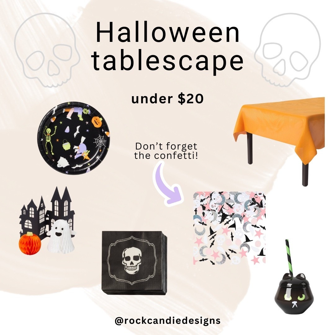 My favorite thing is having a table ready for the kids the morning of a holiday and Halloween is no different! I love choosing a cute themed Halloween plate, a tablecloth and accessories to make the Halloween decor right on point for the kiddos! I love these honeycomb pumpkins and ghosts paired with a haunted house for the center of the table and the reusable cups! I also sprinkle in some confetti to make it a little extra glittery and special. These are the perfect little addition to Halloween party decor or just for fun! 

#LTKHalloween #LTKKids #LTKParties