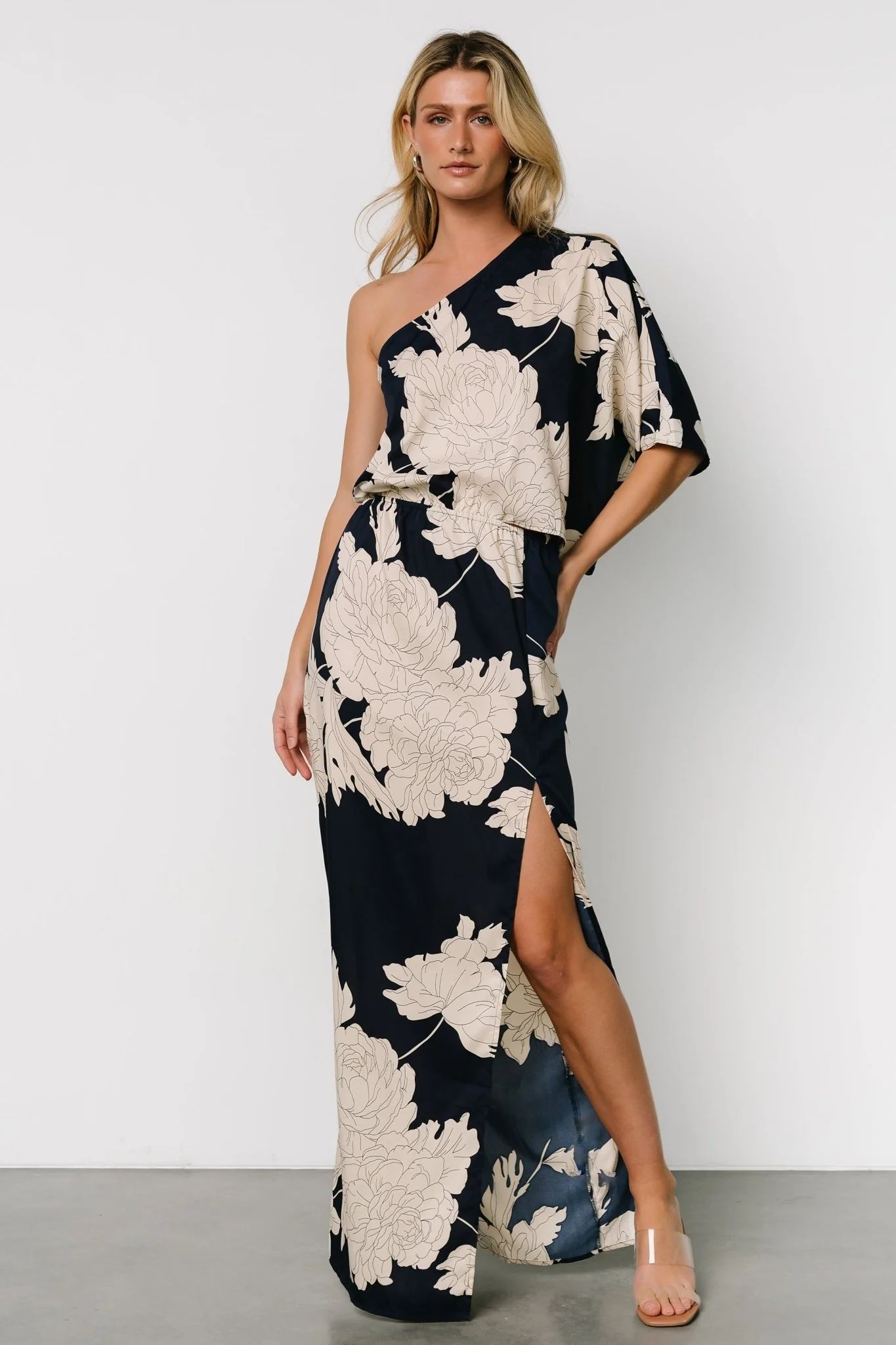 Halston Maxi Dress | Navy + Cream | Baltic Born