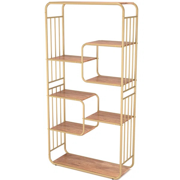 Cynthina 62'' H x 31.5'' W Iron Standard Bookcase | Wayfair North America