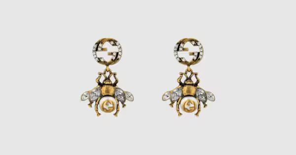 Gucci Bee earrings with Interlocking G | Gucci (US)
