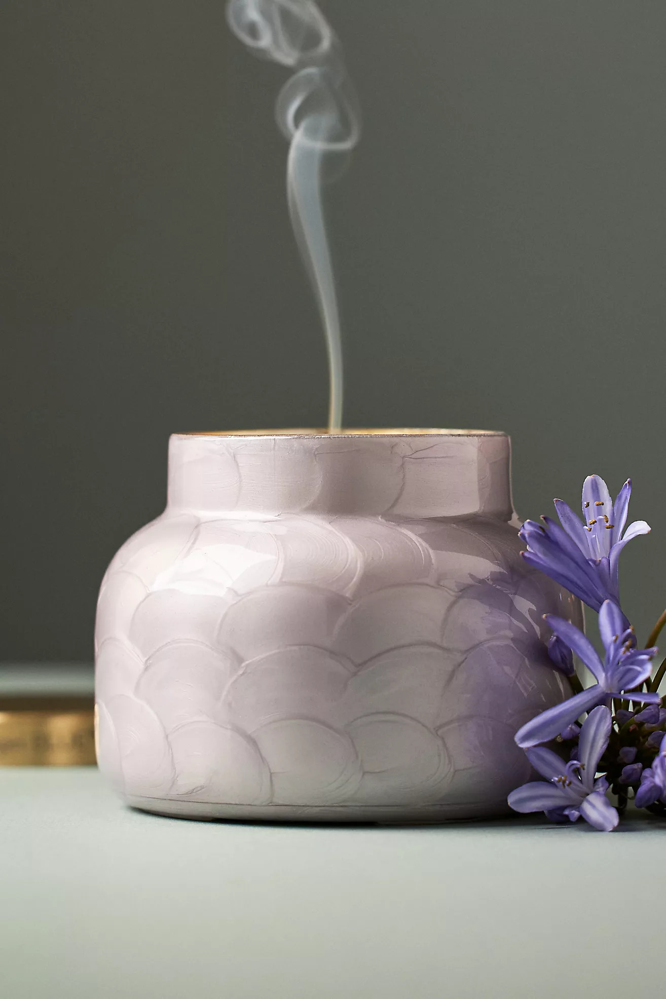 Capri Blue Volcano Lavender Capiz Jar Candle | Anthropologie (US)