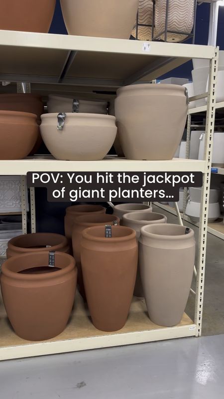 So many giant planters! Obsessed with them. Grabbed one of the tall ones from my front porch. At Home Stores has so much to choose from and most are online! 

#LTKSeasonal #LTKVideo #LTKhome