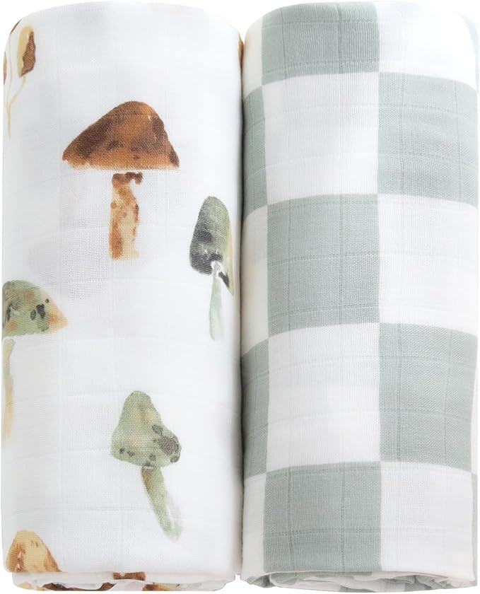 LifeTree Muslin Swaddle Blankets, Baby Neutral Swaddling Blanket for Boys Girls, Super Soft 70% V... | Amazon (US)