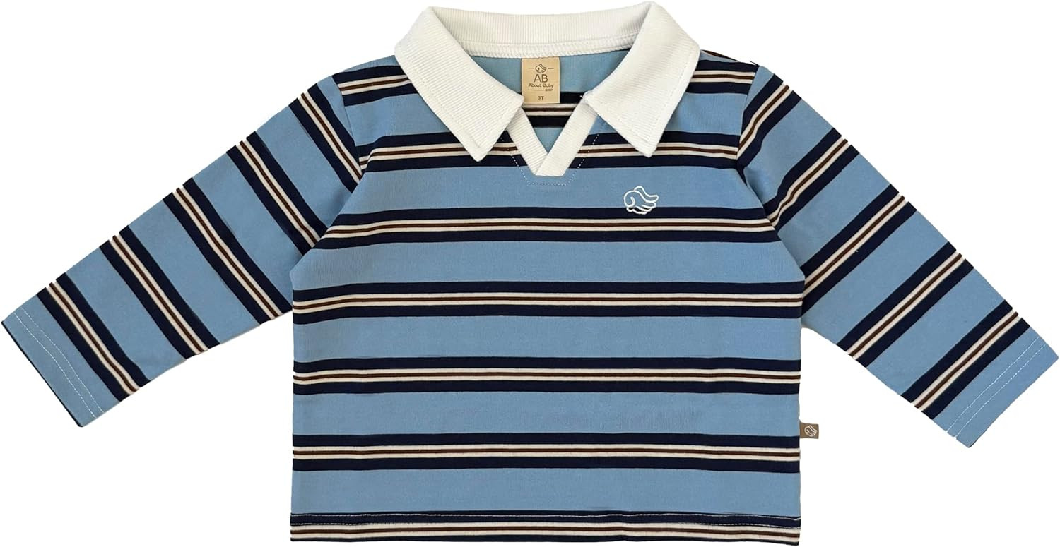 Kids/Toddler Lexden Rugby Collared Long Sleeve Shirt, Striped, Oversized Fit, Mommy and Me | Amazon (US)