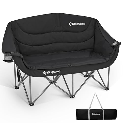 KingCamp Double Camping Chair, Oversized Heavy Duty 550lbs Loveseat for Adults Portable Folding X... | Amazon (US)