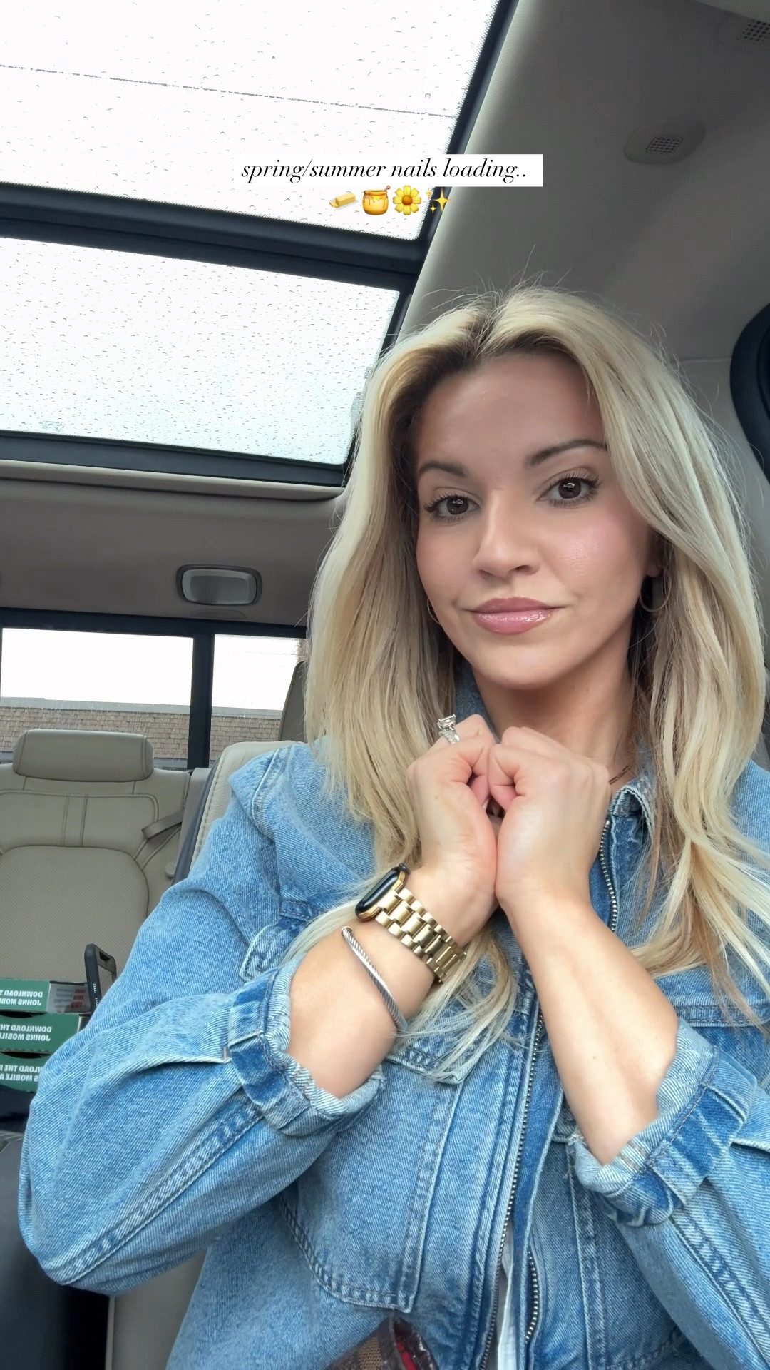 Spring Summer nails butter yellow chrome | spring date night outfit wide leg straight denim denim jacket white linen top nude heels kitten heels outfit Inspo spring style chilly rainy 

#LTKStyleTip #LTKFindsUnder100 #LTKFindsUnder50