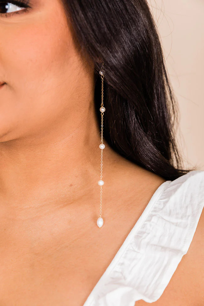 Gossip Pearl Gold Pearl Drop Earrings | Pink Lily