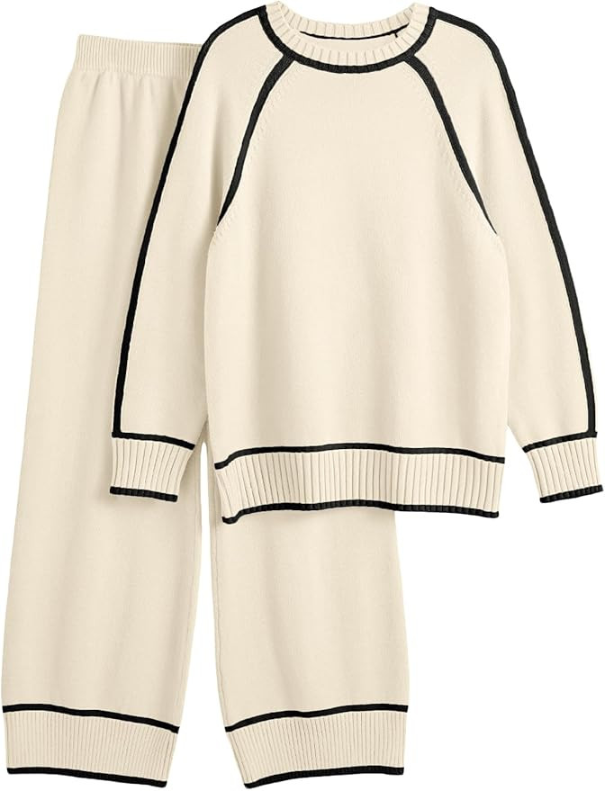 LILLUSORY 2 Piece Knit Lounge Set Womens Matching Sweater Sets | Amazon (US)