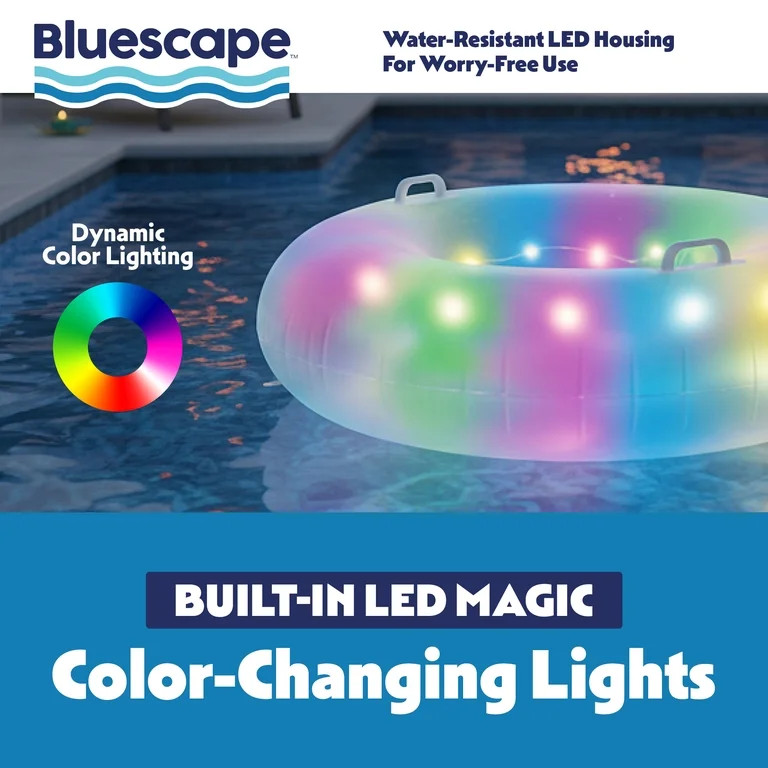 Bluescape LED Inflatable Light-Up Pool Tube, Color-Changing, 1-Pack | Walmart (US)