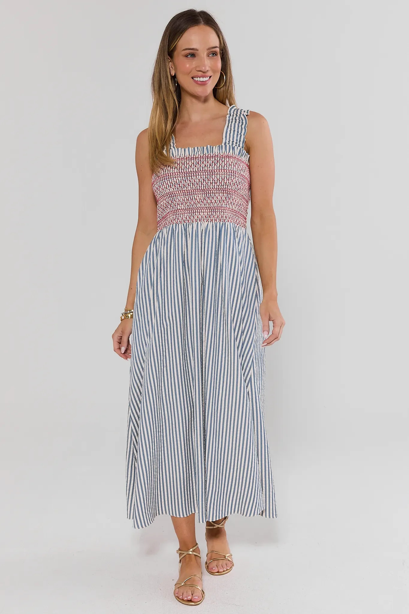 Teagan Smocked Midi Dress by THML | Avara