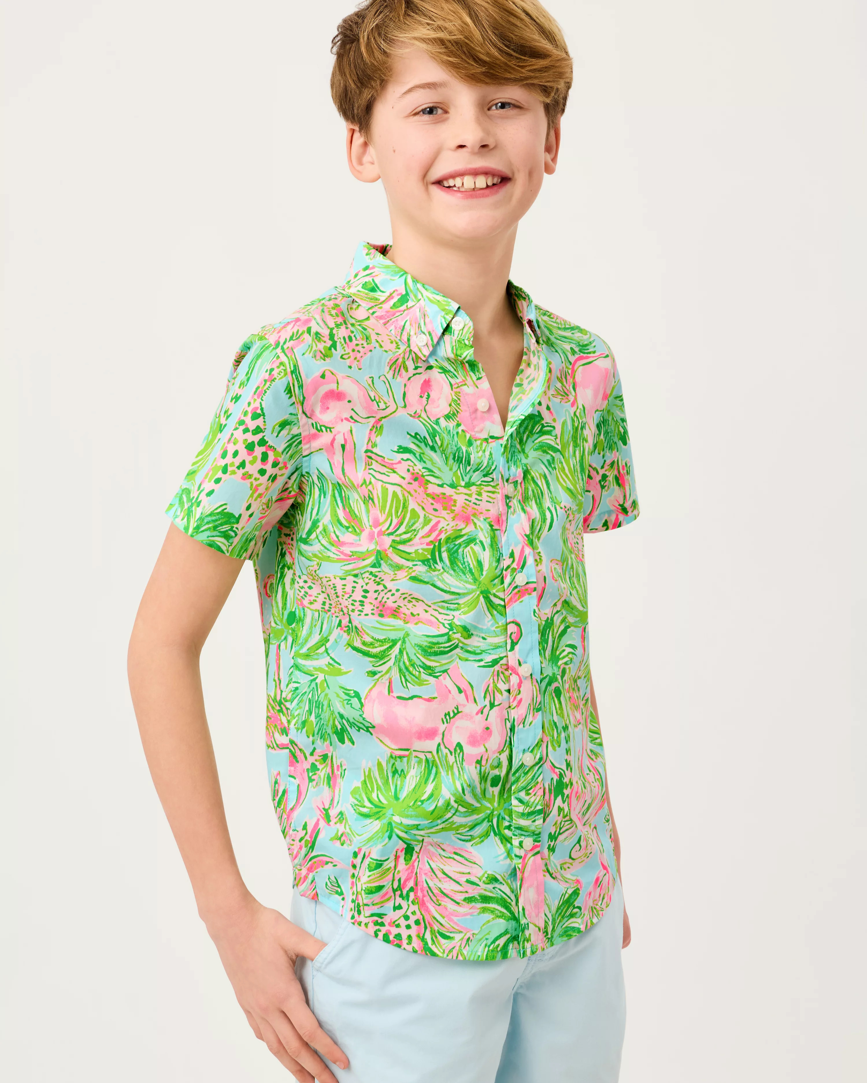 Lilly | Janie and Jack Boys Lavin Button Down Shirt | Lilly Pulitzer