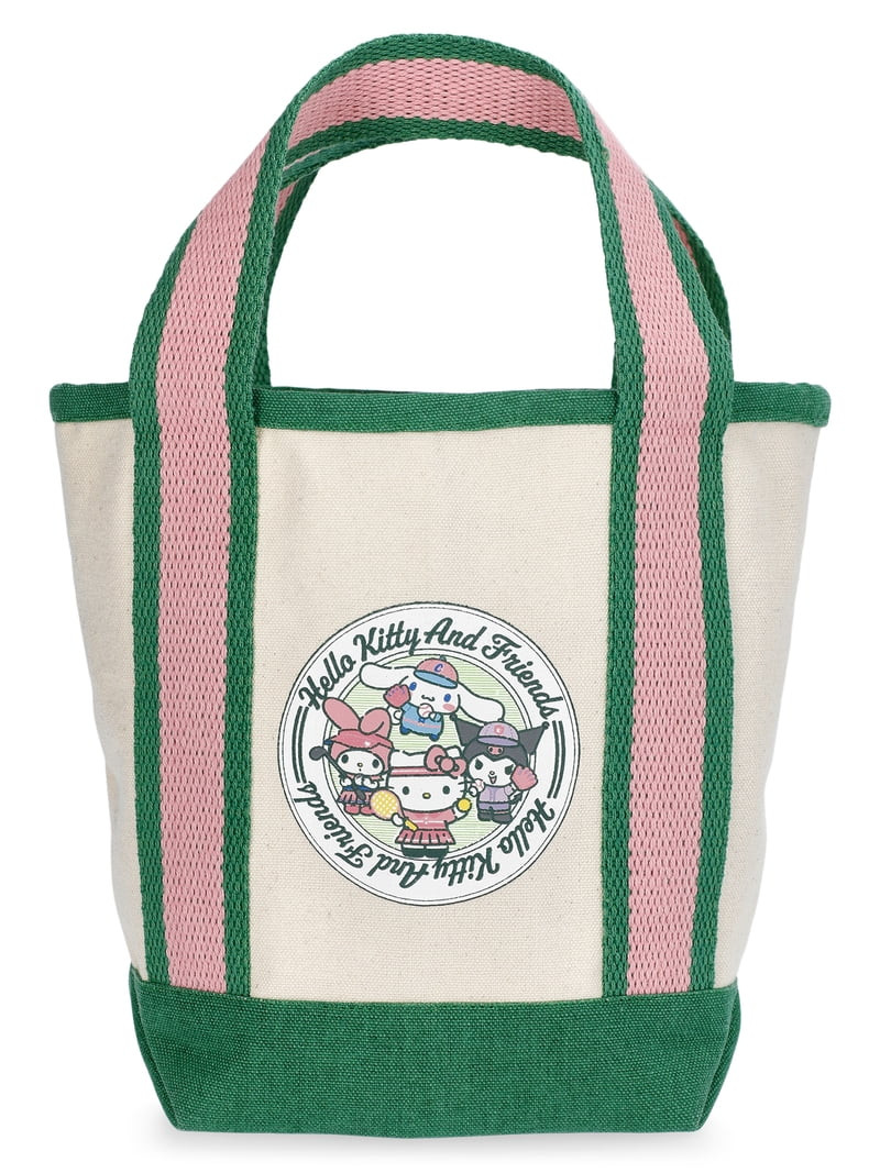 Hello Kitty and Friends Girls Mini Cotton Canvas Tote Bag, Green | Walmart (US)