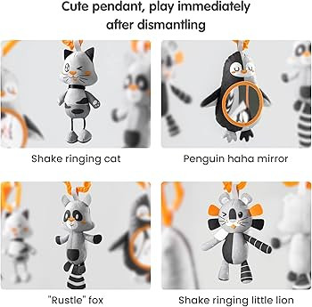 TUMAMA Baby Gym with Soft Removable Toys, Black and White High Contrast Baby Activity Mat Baby Pl... | Amazon (US)