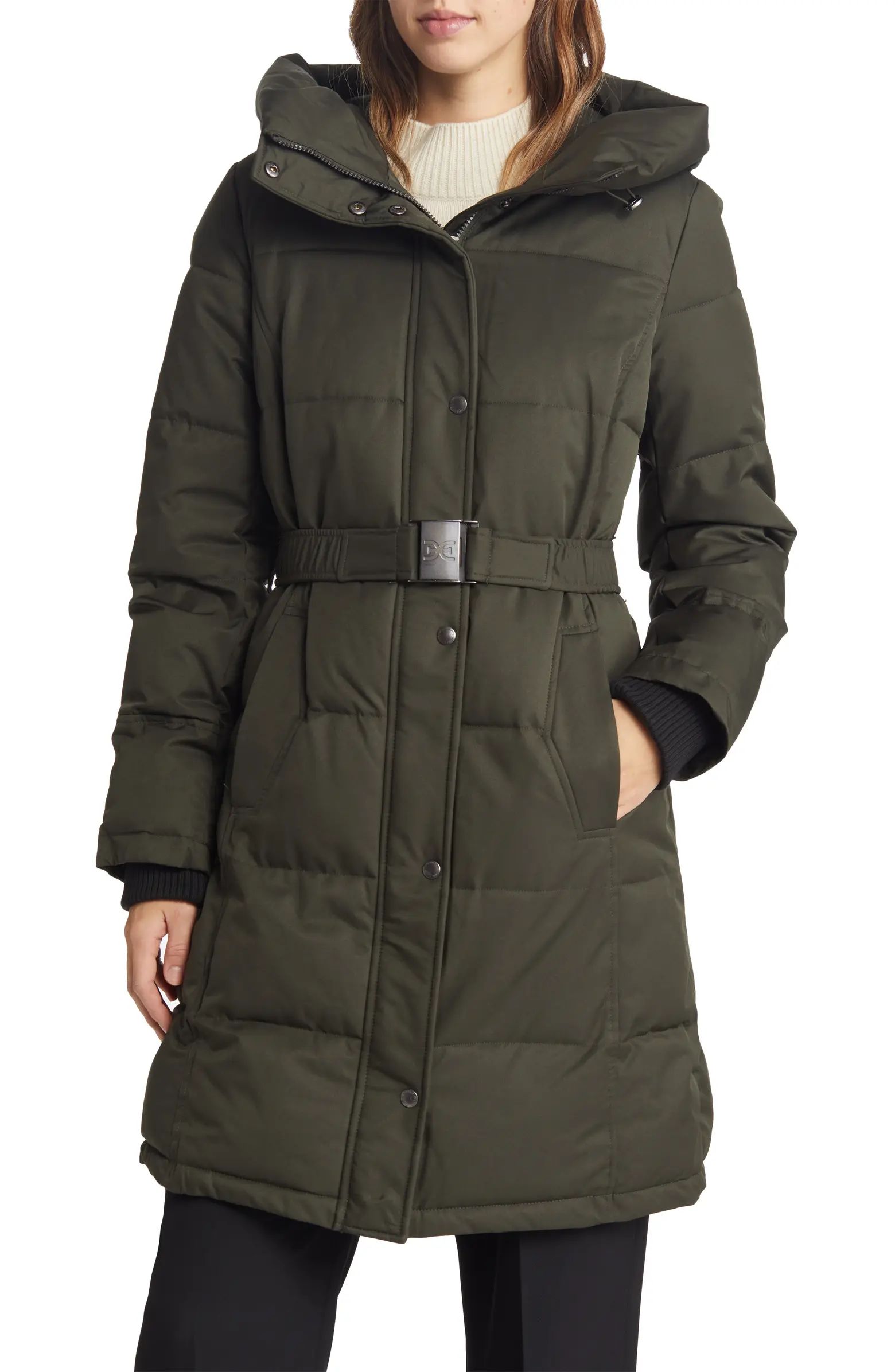Sam Edelman Women's Belted Longline Puffer Jacket | Nordstrom | Nordstrom