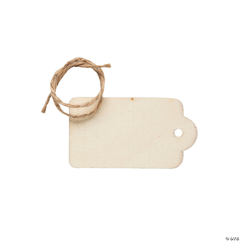 DIY Unfinished Wood Tags - 12 Pc. | Oriental Trading Company