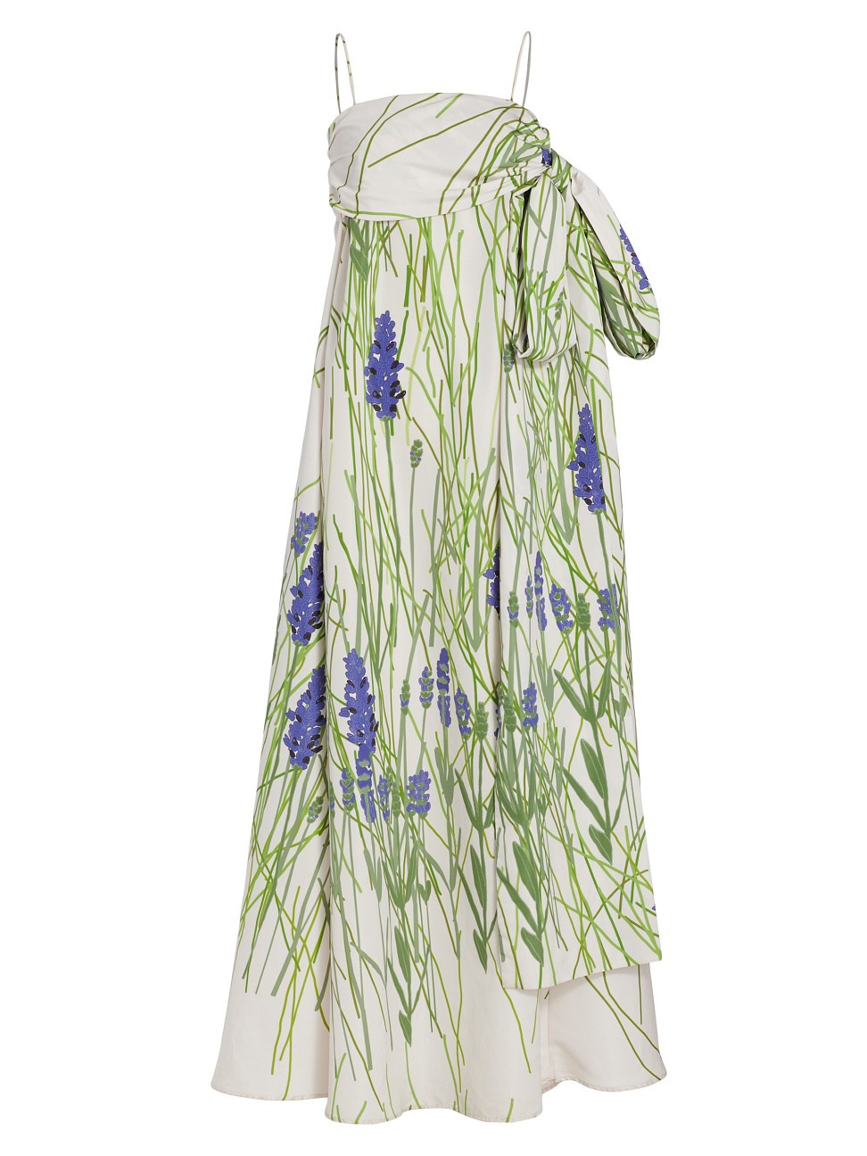 Women's Martic Print Bow Maxi Dress - Big Lavender Field Soft Pink - Size 2 | Saks Fifth Avenue