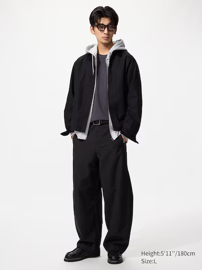 Jersey Barrel Leg Trousers | UNIQLO (UK)