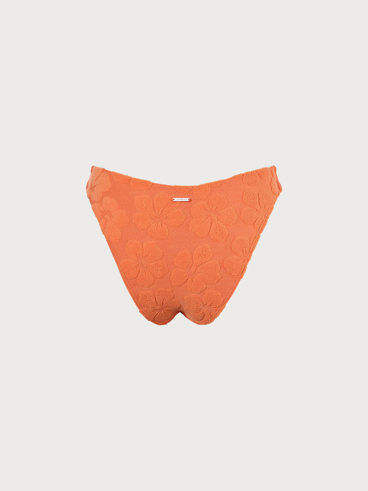 Floral Jacquard High Cut Bikini Bottom & Reviews - Orange - Sustainable Bikinis | BERLOOK | BERLOOK