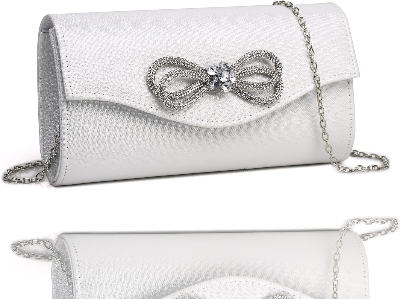 MUDUO Women Diamond Bow Evening Bag Rhinestone Clutch Purse Wedding Prom Purse Formal Cocktail Pa... | Amazon (US)
