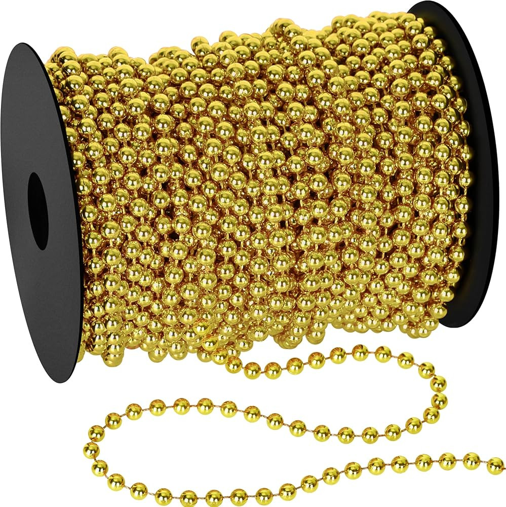 100 Feet Christmas Tree Beads, Christmas Tree Garland Decoration, Plastic Hanging Beads Garland C... | Amazon (US)