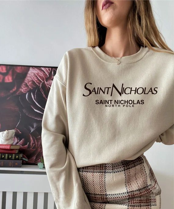 Saint Nicholas Luxury Christmas Sweater  Holiday Sweatshirt  - Etsy | Etsy (US)
