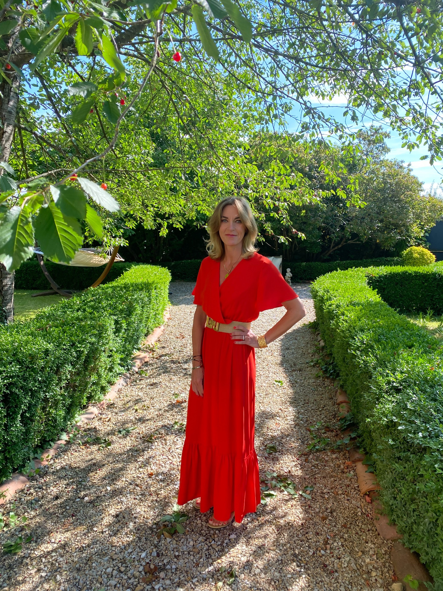 red dress with green accessories Women's Verlarune Sheath Asymmetric Neck Elastic Cotton Maxi Dress  XS/S/M/L/XL/XXL Mint/Burgundy MEAN BLVD main image 0